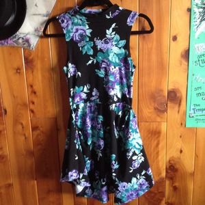 floral high neck dress