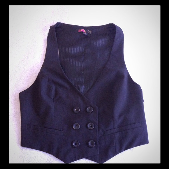 Black pinstripe vest (Size S)
