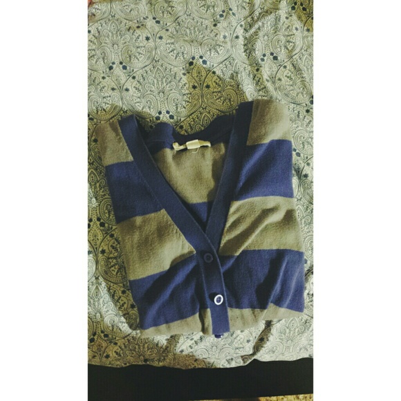 Purple striped cardigan