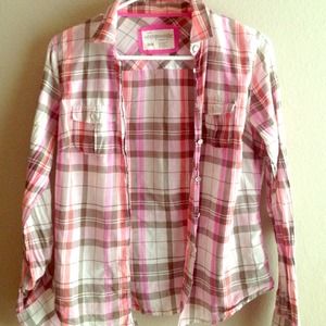 Pretty pink and green plaid shirt!
