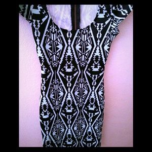 Turquoise Printed Tribal Dress