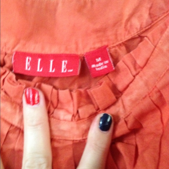 Orange ombré pleated tank - Picture 3 of 4