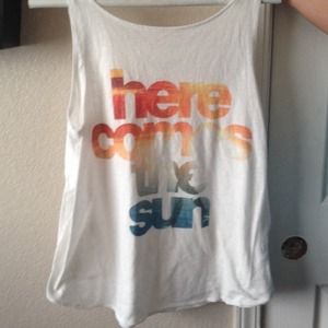 "Here comes the sun" muscle tank