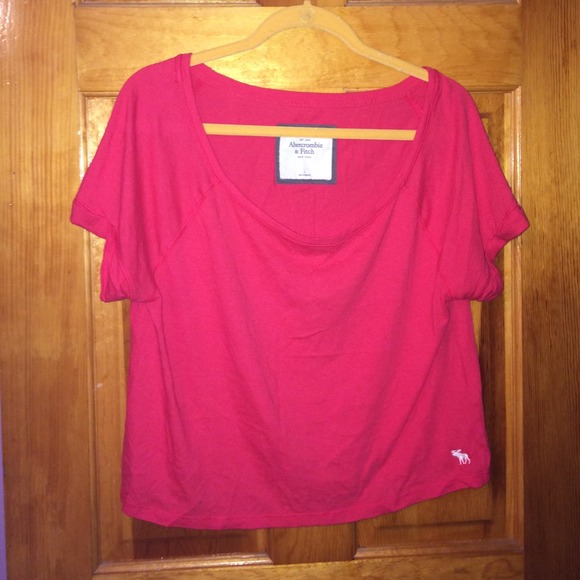 Coral Abercrombie Crop Top
