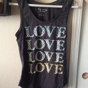 "Love love love love" muscle tank top