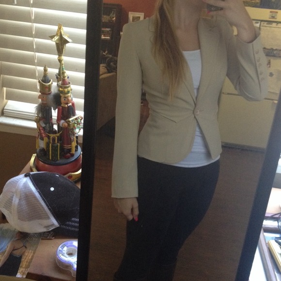 BEBE tan blazer!! PERFECT CONDITION