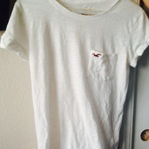 Hollister white shirt
