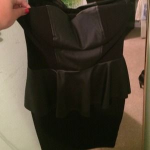 Black peplum dress size Small