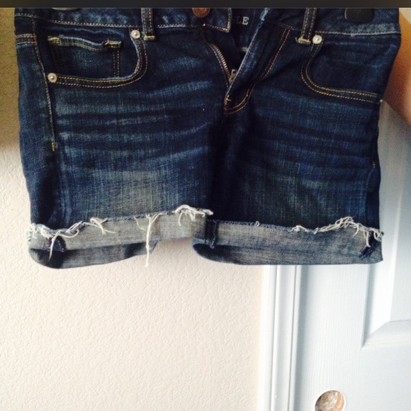 Dark washed shorts