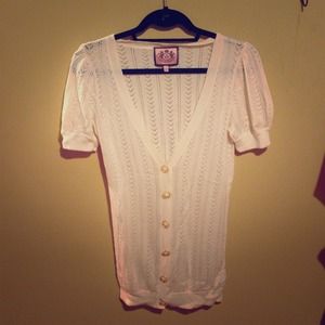 Juicy Couture button down short sleeve sweater