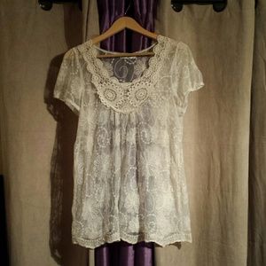 Cream lace blouse!!!!
