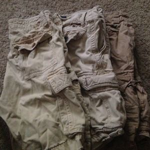 3 pairs of American Eagle cargo shorts