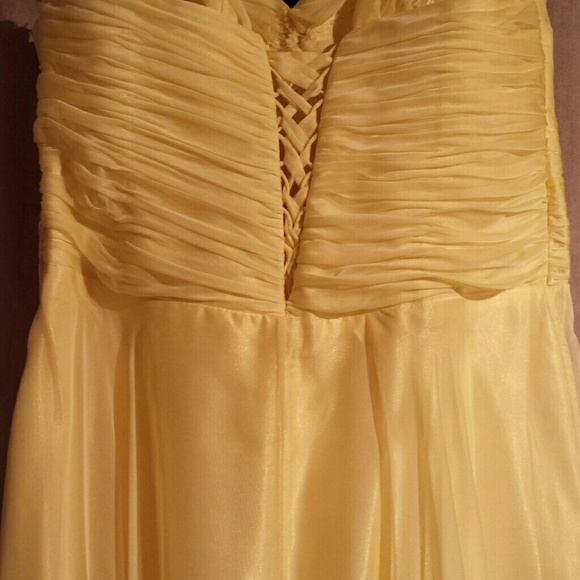 Yellow chiffon bridesmaid dress or formal dress - Picture 2 of 4