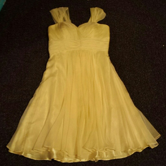 Yellow chiffon bridesmaid dress or formal dress - Picture 4 of 4