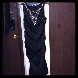 Black fitted dress