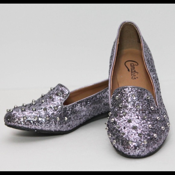 Candie's Glitter Spike Stud Flats **Reduced**