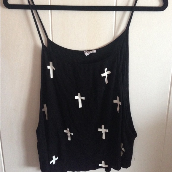 Cross print tank top