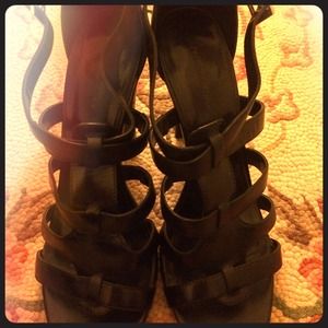 Franco Fortini - Size 10 - Black Strappy Heels