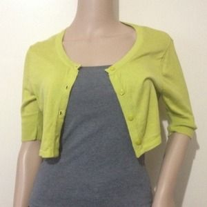 Green Crop Top Cardigan