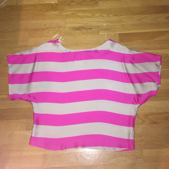 Express blouse pink & tan