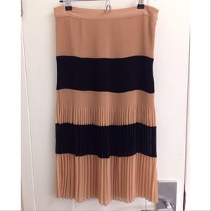 Forever 21 Dark Cream and Black Striped Skirt