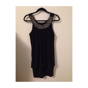 B Smart Black Beaded Cocktail Dress