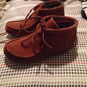 Suede brown moccasins