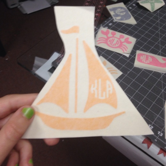 Yellow Monogram Animal Decals - Picture 2 of 4