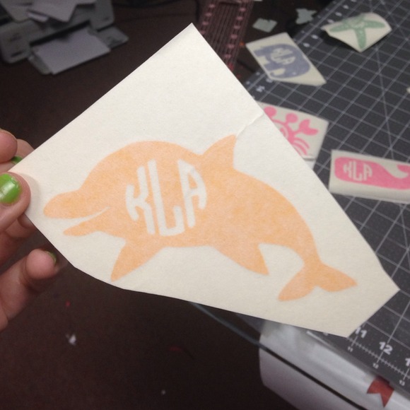 Yellow Monogram Animal Decals - Picture 3 of 4