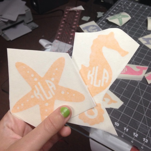 Yellow Monogram Animal Decals - Picture 4 of 4