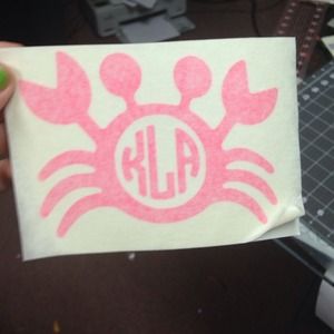 Pink Monogram Animal Decals