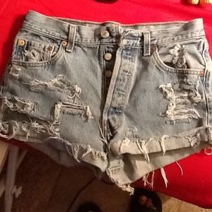 Vintage Levi high waisted cut shorts