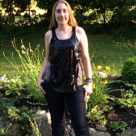 Chic Black Sequin tank Rachel Roy - Picture 2 of 6