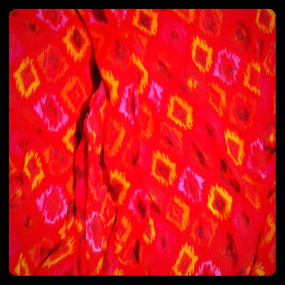 Red ikat scarf