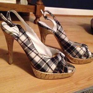 Plaid heels