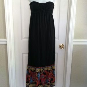 Strapless maxi dress