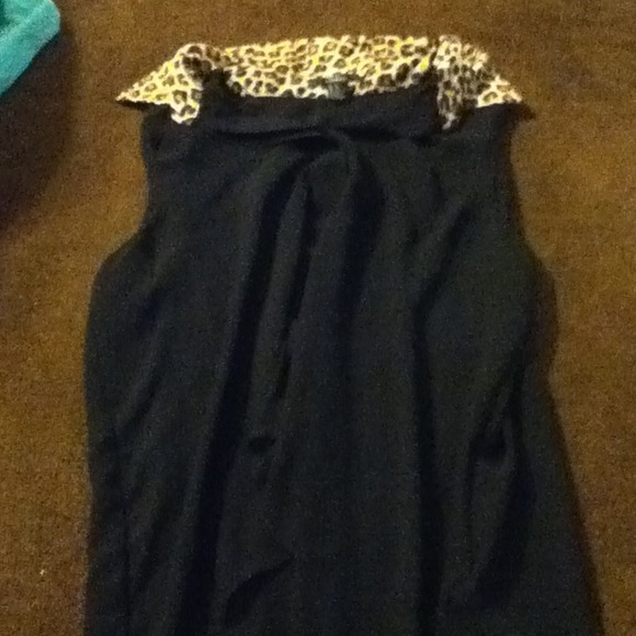 TRADED Forever 21 Shirt With Cheetah Collar