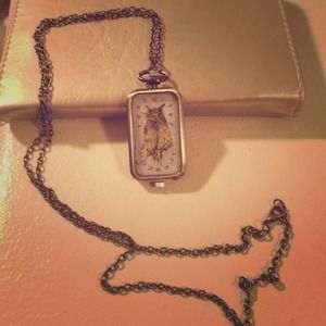 Owl clock necklace