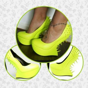 Neon yellow privileged heels
