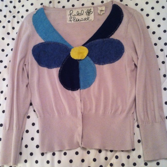 Anthro flower sweater