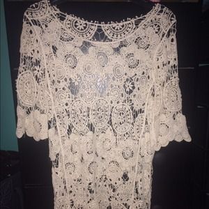 Crochet 3/4 sleeve top