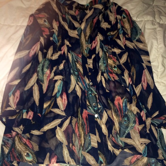 mixed feather top