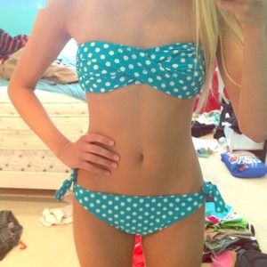 Polka dot bandeau bikini from Target!