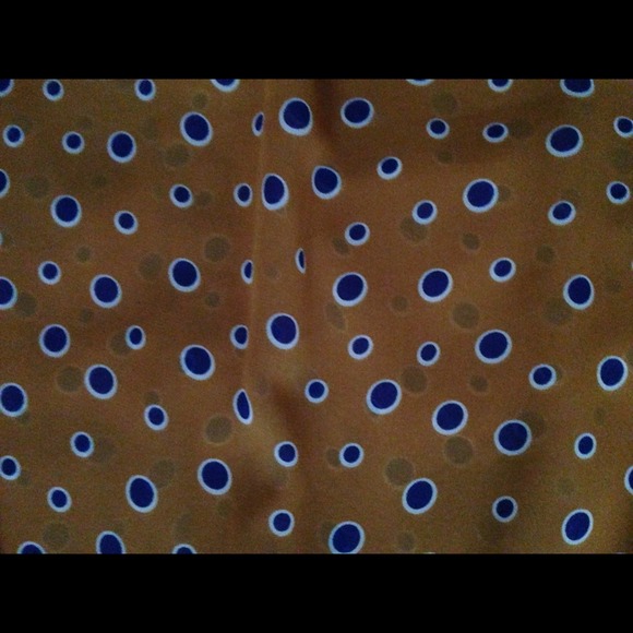 💛Cute Sheer Yellow & Blue Polka Dot Halter💛 - Picture 3 of 3