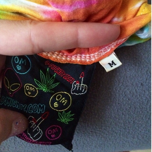 smiley boobies tie-dye halter top - Picture 3 of 4