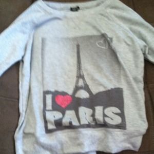 Rue 21 i❤️ Paris long sleeved shirt XL new, unworn