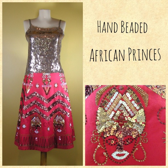 Basil & Maude Dresses & Skirts - Deep Rust Color Beaded Skirt