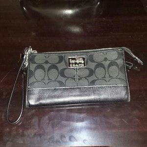 Black coach wristlet
