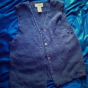 VINTAGE LL bean crochet sweater vest