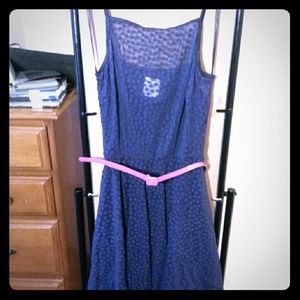 Navy poka dot dress